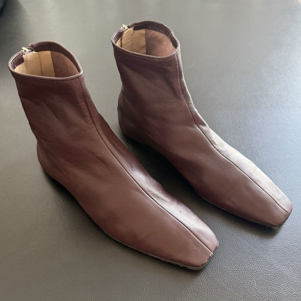 Alysi Italian Leather Ankle Boots Size 38 Brown Soft Buttery Glove Bootie Italy